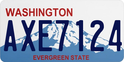 WA license plate AXE7124