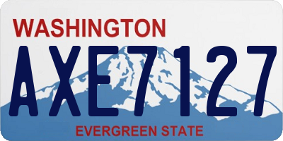 WA license plate AXE7127