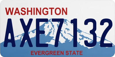 WA license plate AXE7132
