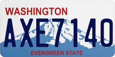 WA license plate AXE7140