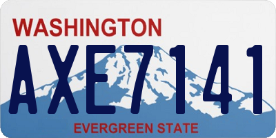 WA license plate AXE7141