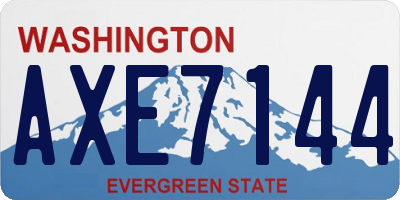 WA license plate AXE7144