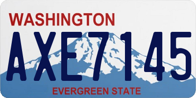 WA license plate AXE7145