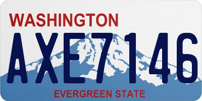 WA license plate AXE7146