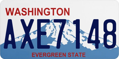 WA license plate AXE7148