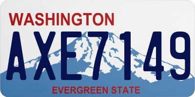 WA license plate AXE7149
