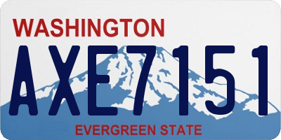 WA license plate AXE7151