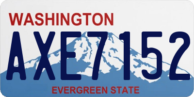WA license plate AXE7152