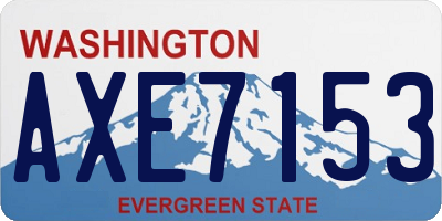 WA license plate AXE7153