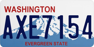 WA license plate AXE7154