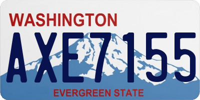 WA license plate AXE7155