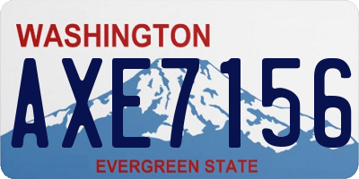 WA license plate AXE7156