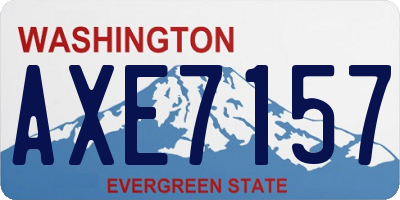 WA license plate AXE7157