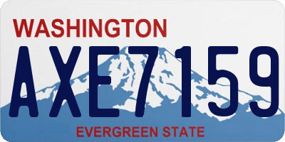 WA license plate AXE7159