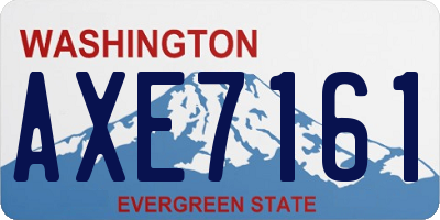 WA license plate AXE7161