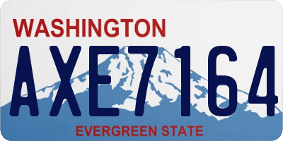 WA license plate AXE7164
