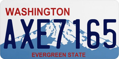 WA license plate AXE7165
