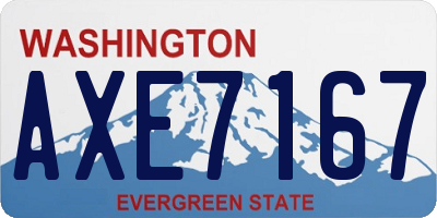 WA license plate AXE7167
