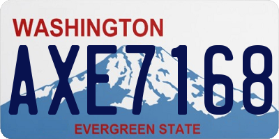 WA license plate AXE7168