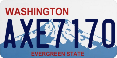 WA license plate AXE7170