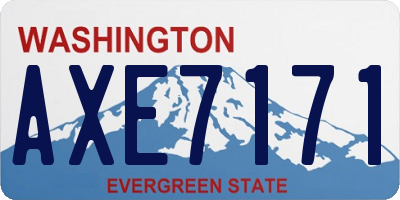 WA license plate AXE7171