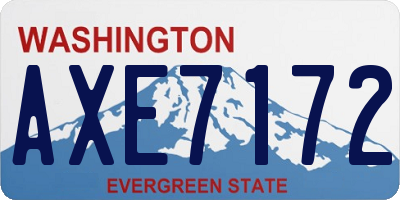 WA license plate AXE7172