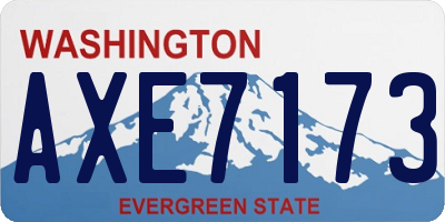 WA license plate AXE7173