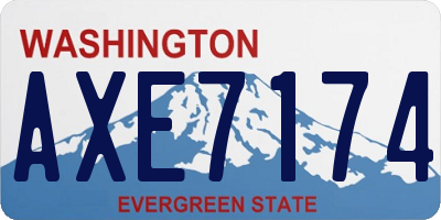 WA license plate AXE7174