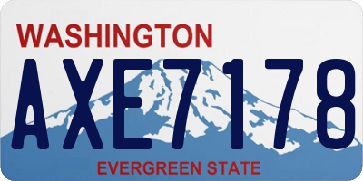 WA license plate AXE7178