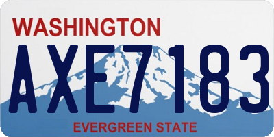 WA license plate AXE7183