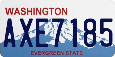 WA license plate AXE7185