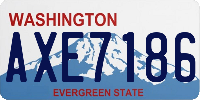 WA license plate AXE7186