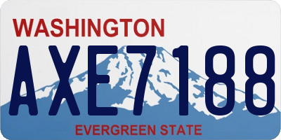 WA license plate AXE7188