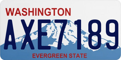 WA license plate AXE7189