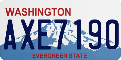 WA license plate AXE7190