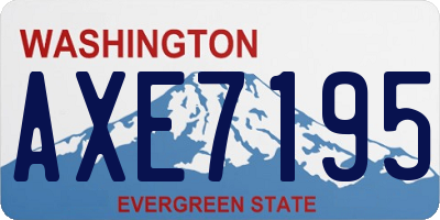 WA license plate AXE7195
