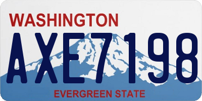 WA license plate AXE7198