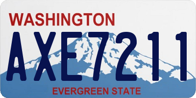WA license plate AXE7211