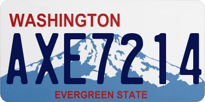 WA license plate AXE7214