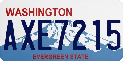 WA license plate AXE7215