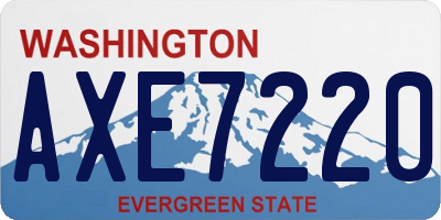 WA license plate AXE7220