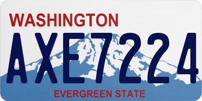 WA license plate AXE7224