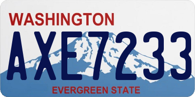 WA license plate AXE7233
