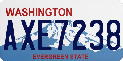 WA license plate AXE7238