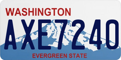 WA license plate AXE7240