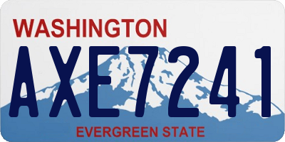 WA license plate AXE7241