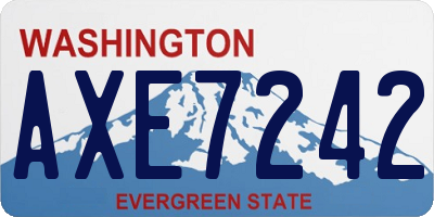 WA license plate AXE7242