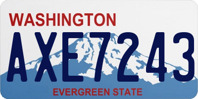 WA license plate AXE7243