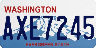 WA license plate AXE7245