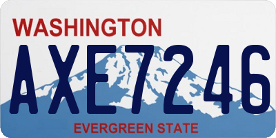 WA license plate AXE7246